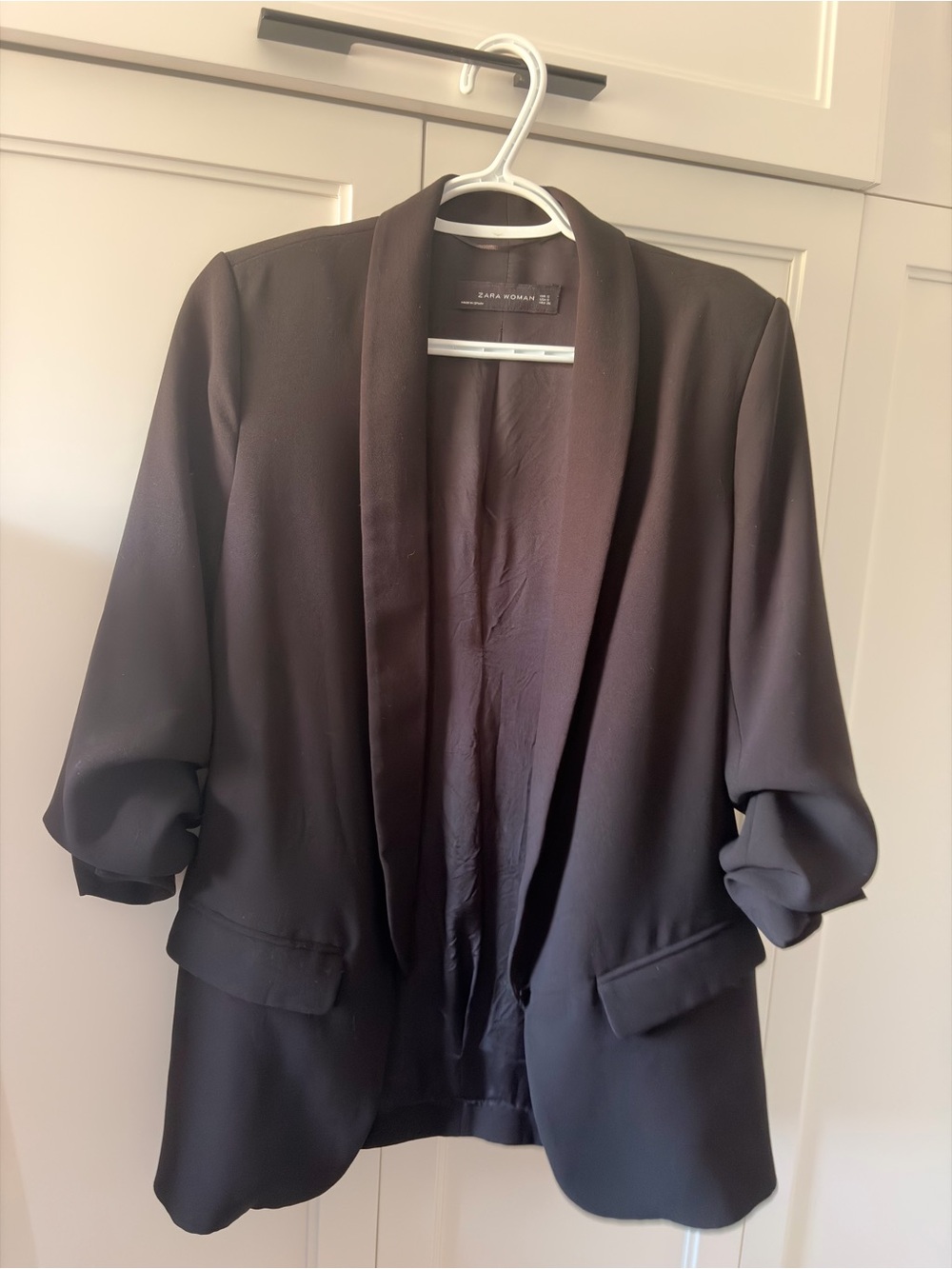 Zara Black Open Front Blazer
